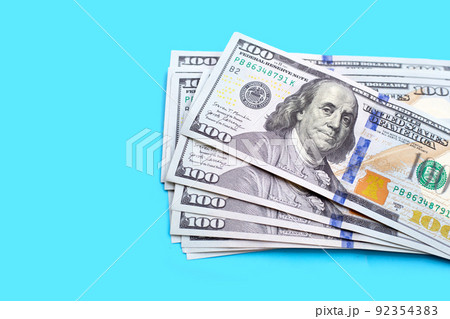One hundred dollar banknotes. Financial concept One hundred dollar banknotes. Financial concept 92354383