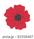 Poppy flower illustration Remembrance day symbol 92356487