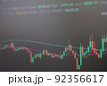 Bitcoin rate on a computer screen. Finance and investment. Rising and falling prices 92356617