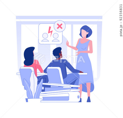 Communication improvement isolated concept vector illustration. Group of colleagues learning reducing conflicts, business etiquette, corporate culture workshop, company rules vector concept. Communication improvement isolated concept vector illustration. Group of colleagues learning reducing conflicts, business etiquette, corporate culture workshop, company rules vector concept. 92356831