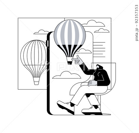 Augmented reality book abstract concept vector illustration. Educational model, digital content, smartphone and gaming console, video playback, interaction with the text abstract metaphor. 92357353