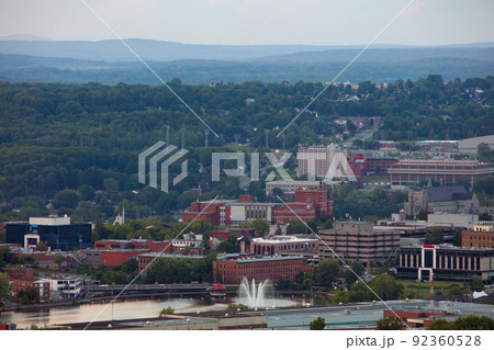 Sherbrooke downtown landscape small city in Quebec, Canada, Estrie 92360528
