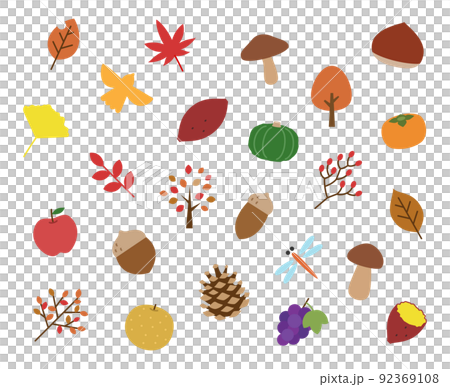 秋天的插圖素材集 秋天的插圖素材集 92369108