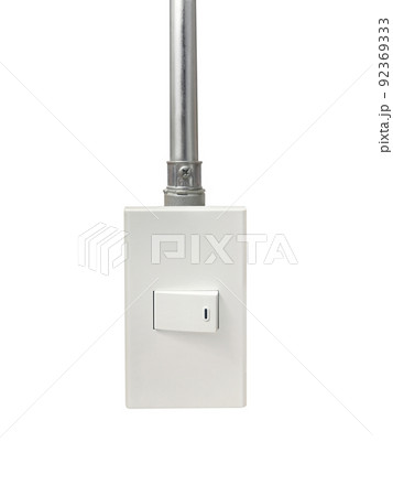 Light Switch in the Off Position Isolated on White Background Light Switch in the Off Position Isolated on White Background 92369333
