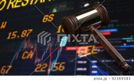 The justice hammer on business background 3d rendering The justice hammer on business background 3d rendering 92369383