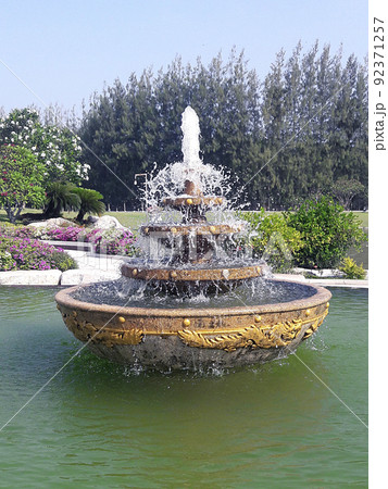 fountain multi-tiered in the park fountain multi-tiered in the park 92371257