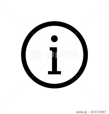 Information black vector icon on white background 92373007