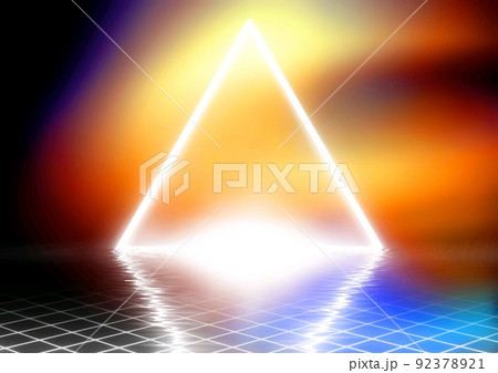光の三角形のイラスト 光の三角形のイラスト 92378921