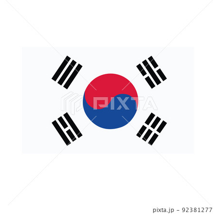 Korea flag. vector illustration eps10 Korea flag. vector illustration eps10 92381277