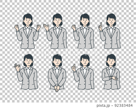ビジネスパーソンのイラストのセット 92383484