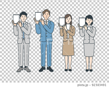 ビジネスパーソンのイラストのセット 92383491