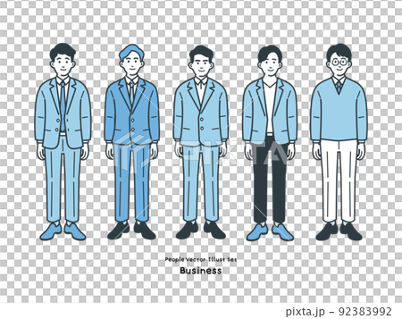 ビジネスパーソンのイラストのセット 92383992