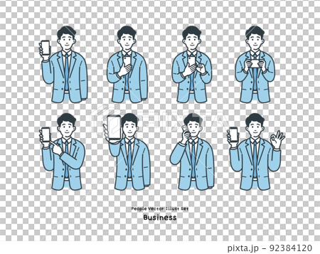 Business person illustration set Business person illustration set 92384120