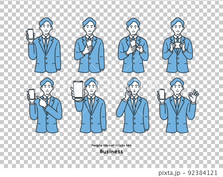 Business person illustration set Business person illustration set 92384121