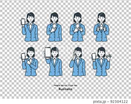 Business person illustration set 92384122