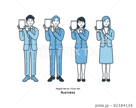 ビジネスパーソンのイラストのセット 92384138