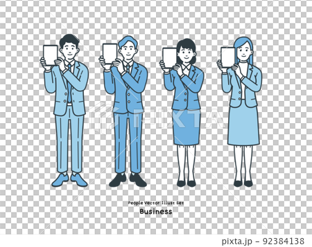 ビジネスパーソンのイラストのセット 92384138
