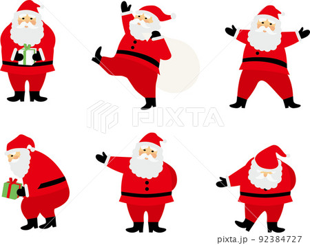クリスマス　サンタさん　いろんなポーズ　セット 92384727