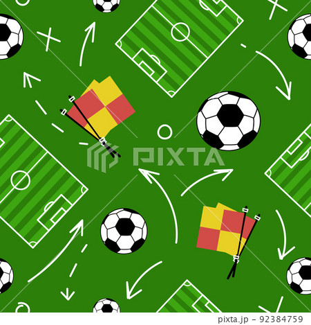 vector pattern football green field, team background 92384759
