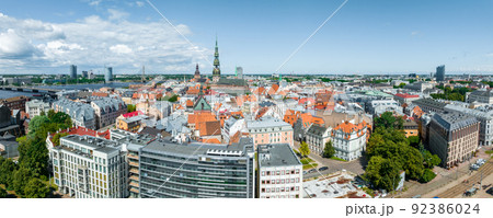 Aerial view of the Riga center in Latvia. Aerial view of the Riga center in Latvia. 92386024