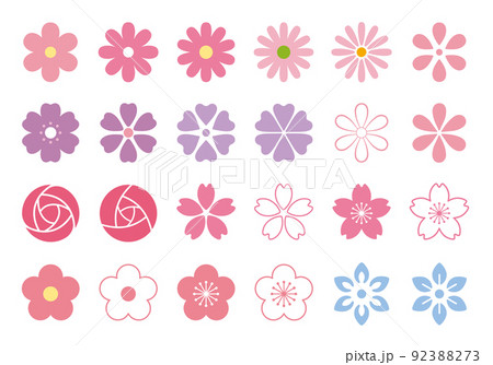 花 アイコン ピクトグラム ベクター 花 アイコン ピクトグラム ベクター 92388273