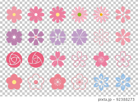 花 アイコン ピクトグラム ベクター 花 アイコン ピクトグラム ベクター 92388273