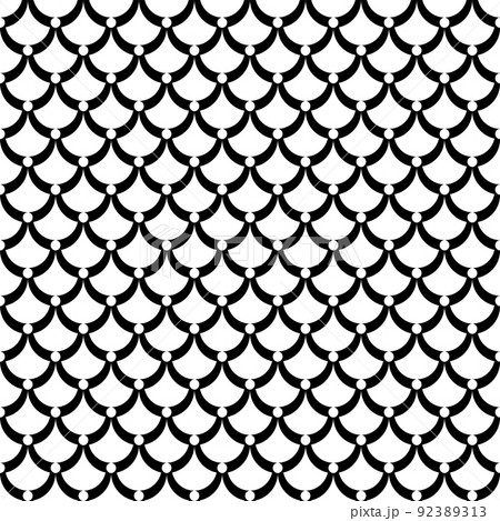 Fish Scale Motif in Seamless Geometric Pattern. Fish Scale Motif in Seamless Geometric Pattern. 92389313