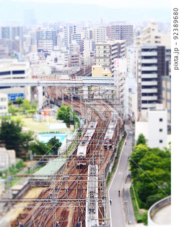 鉄道風景 チルトシフト 鉄道風景 チルトシフト 92389680