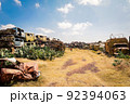 Abandoned Army Tanks on the Tank Graveyard in Asmara, Eritrea 92394063
