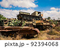 Abandoned Army Tanks on the Tank Graveyard in Asmara, Eritrea 92394068