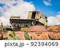 Abandoned Army Tanks on the Tank Graveyard in Asmara, Eritrea 92394069