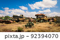 Abandoned Army Tanks on the Tank Graveyard in Asmara, Eritrea 92394070
