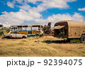 Abandoned Army Tanks on the Tank Graveyard in Asmara, Eritrea 92394075