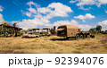 Abandoned Army Tanks on the Tank Graveyard in Asmara, Eritrea 92394076
