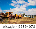 Abandoned Army Tanks on the Tank Graveyard in Asmara, Eritrea 92394078