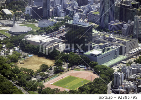東京都渋谷区神南付近を空撮 東京都渋谷区神南付近を空撮 92395795