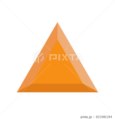 Orange gem vector icon on white background Orange gem vector icon on white background 92396194