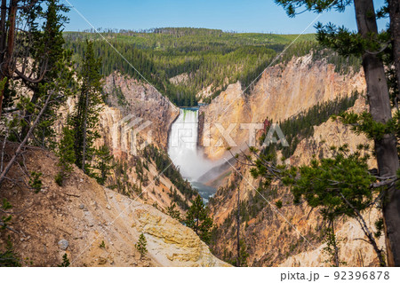 Lower Falls of the Yellowstone in Yellowstone National Park Lower Falls of the Yellowstone in Yellowstone National Park 92396878