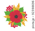 Traditional Ukraine bouquet with poppy, wheat and kalyna Vector illustration 92398696