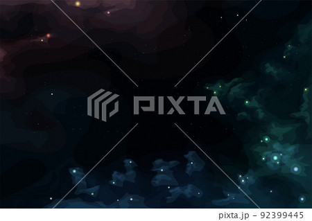 beautiful deep space with colorful gas clouds beautiful deep space with colorful gas clouds 92399445