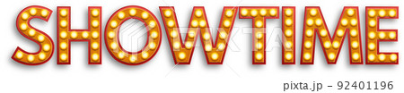 Showtime bulb light letteringのイラスト素材 [92401196] - PIXTA