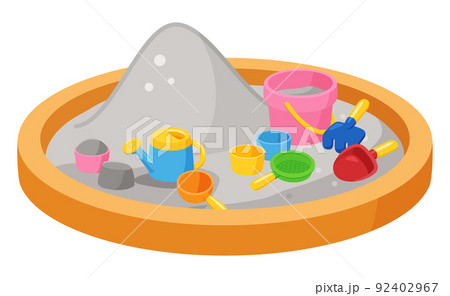 砂場遊びのイラスト_丸 砂場遊びのイラスト_丸 92402967
