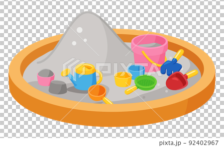 砂場遊びのイラスト_丸 砂場遊びのイラスト_丸 92402967
