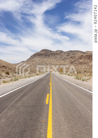 Scenic Road in the desert of American Nature Landscape. 92407142