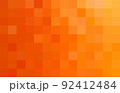 Orange vector background from squares. The template can be used as a autumn backdrop. Abstract Geometric texture from orange squares for branding, calendar, multicolor card, banner, cover. Minimal 92412484