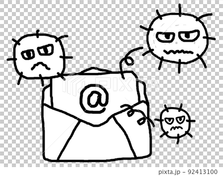 インターネットで送信される危険なウィルス感染メール 92413100