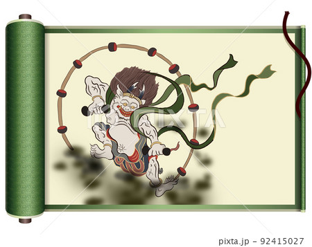 雷神 屏風絵 雷神 屏風絵 92415027