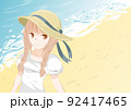 海　女の子 92417465