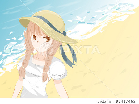 海　女の子 92417465