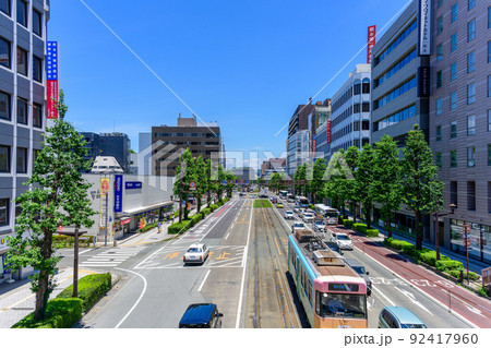 都市景観「熊本市・花畑町・電車通り」周辺風景 92417960